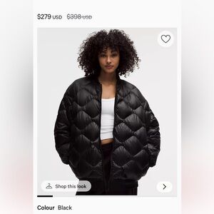 Reversible Oversized 600-Down-Fill Bomber Jacket Black Women’s Size M $398 NWT